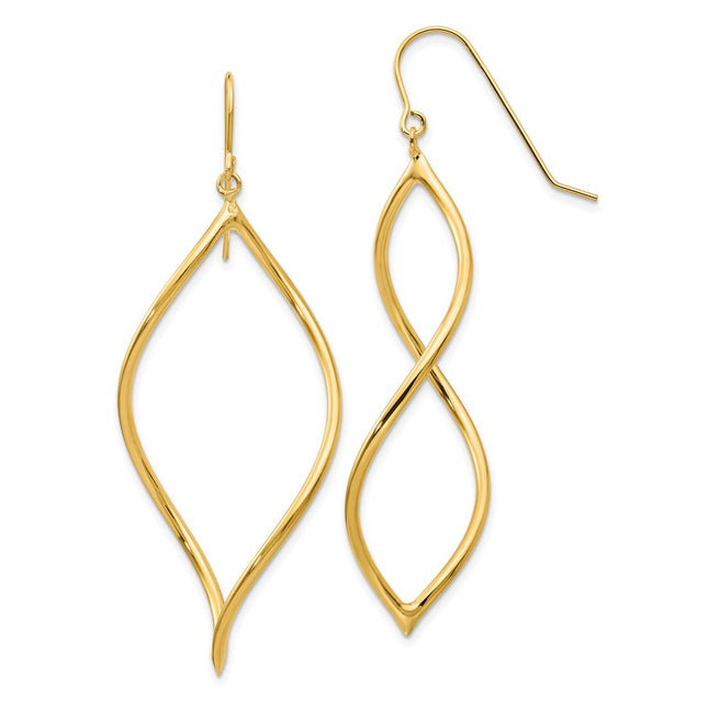 14k Yellow Gold Earrings Style T1103 - Classique Jewelry Inc.
