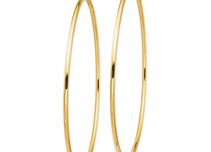 14k Polished Round Tube Hoop Earrings (Style T1157)
