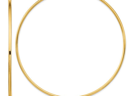 14k Polished Lightweight Round Tube Hoop Earrings (Style T1157L)