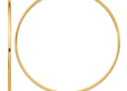 14k Polished Round Tube Hoop Earrings (Style T1157)