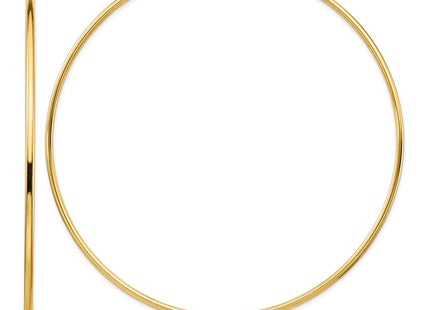 14k Polished Lightweight Round Tube Hoop Earrings (Style T1158L)