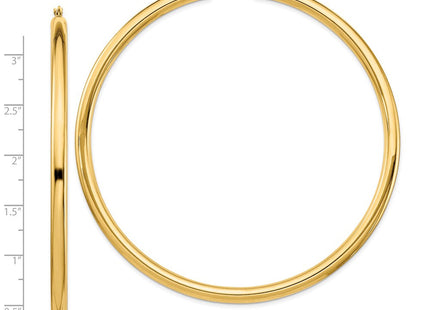 14k Polished Lightweight Round Tube Hoop Earrings (Style T1164L)
