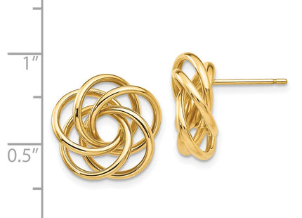 14k Yellow Gold Earrings Style T564 - Classique Jewelry Inc.