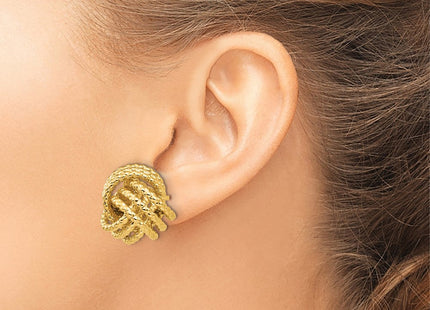14K gold earrings, another view