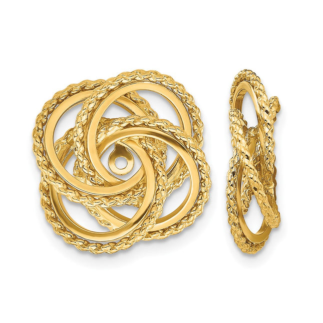 14k Polished & Twisted Fancy Earring Jackets, 11 x 11mm