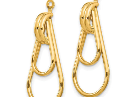 14K gold knot earrings, alternate view