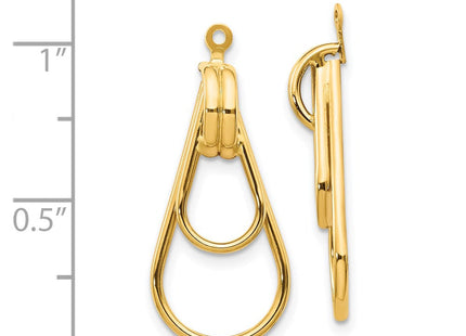 14K gold knot earrings, another view