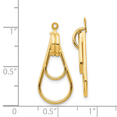 14K Polished Love Knot Earring Jackets, 17 x 15mm