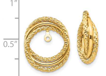 14k Yellow Gold Earrings Style T585J - Classique Jewelry Inc.