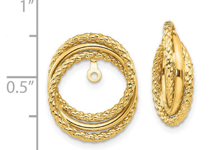14k Polished & Twisted Fancy Earring Jackets (Style T585J)