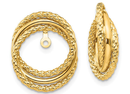 14k Yellow Gold Earrings Style T585J - Classique Jewelry Inc.