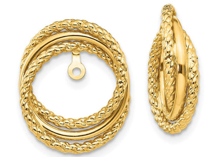 14k Polished & Twisted Fancy Earring Jackets (Style T585J)