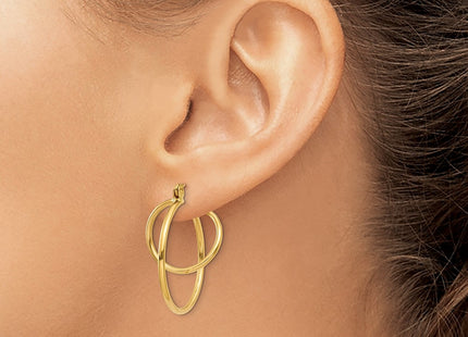 14k Yellow Gold Earrings Style T712 - Classique Jewelry Inc.