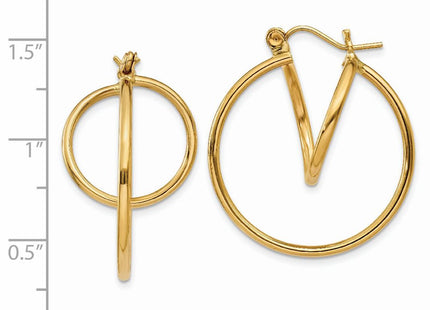 14k Yellow Gold Earrings Style T712 - Classique Jewelry Inc.