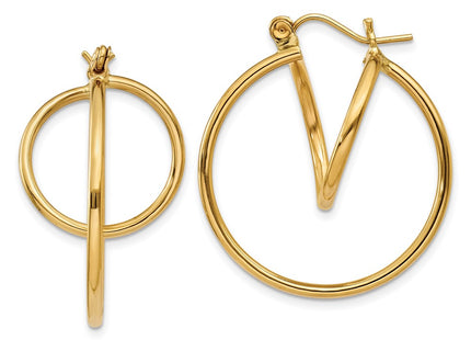 14k Yellow Gold Earrings Style T712 - Classique Jewelry Inc.