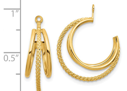 14k Yellow Gold Earrings Style T753J - Classique Jewelry Inc.