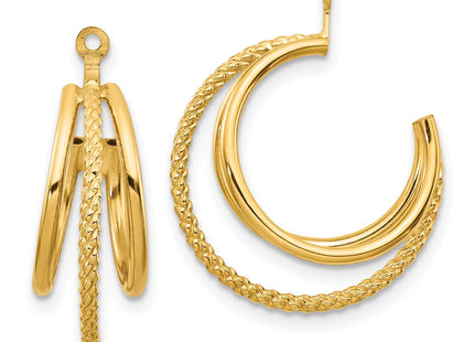 14k Yellow Gold Earrings Style T753J - Classique Jewelry Inc.