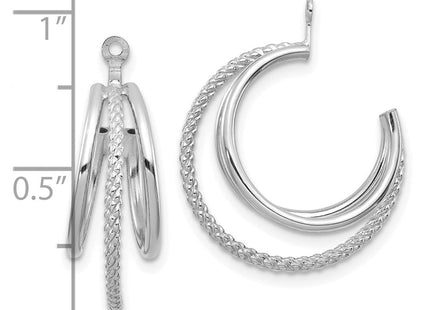 14K gold hoop earrings, another view