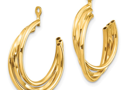 14K gold hoop earrings, alternate view