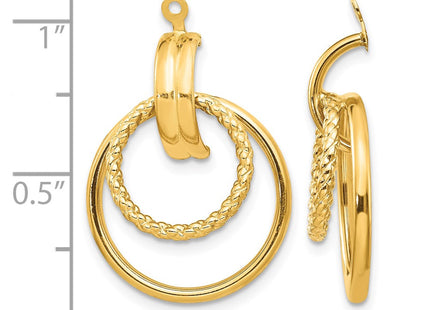 14K gold earrings, another view