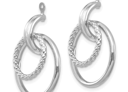 14k White Gold Earrings Style T757JW - Classique Jewelry Inc.