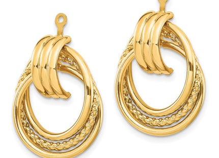 14k Yellow Gold Earrings Style T760 - Classique Jewelry Inc.