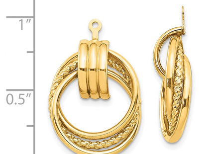 14k Yellow Gold Earrings Style T760 - Classique Jewelry Inc.