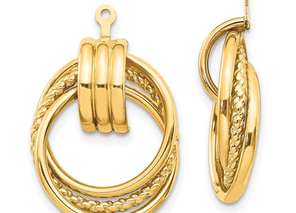 14k Yellow Gold Earrings Style T760 - Classique Jewelry Inc.