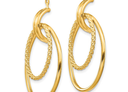 14k Yellow Gold Earrings Style T761 - Classique Jewelry Inc.