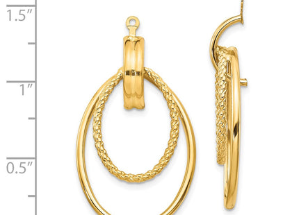 14k Yellow Gold Earrings Style T761 - Classique Jewelry Inc.
