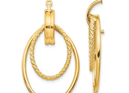 14k Yellow Gold Earrings Style T761 - Classique Jewelry Inc.