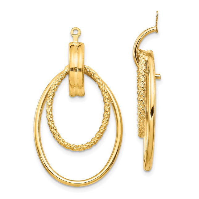 14k Yellow Gold Earrings Style T761 - Classique Jewelry Inc.