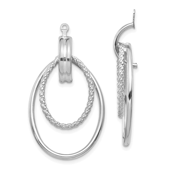 14k White Gold Earrings Style T761W - Classique Jewelry Inc.