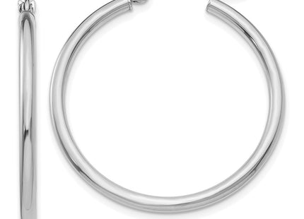 14k White Gold Earrings Style T826L - Classique Jewelry Inc.