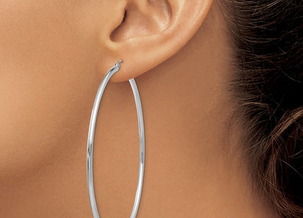 14k White Gold Earrings Style T836L - Classique Jewelry Inc.