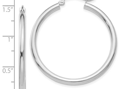 14k White Gold Earrings Style T837L - Classique Jewelry Inc.