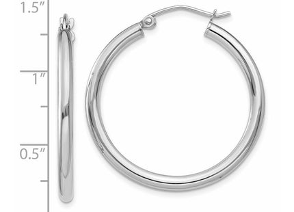 14k White Gold Earrings Style T838L - Classique Jewelry Inc.