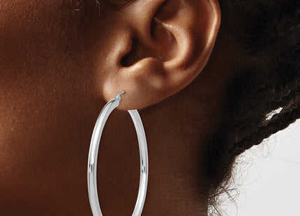 14k White Gold Earrings Style T854L - Classique Jewelry Inc.