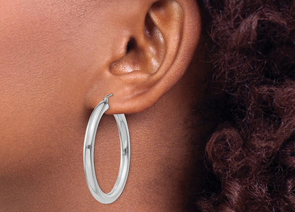 14k White Gold Earrings Style T858L - Classique Jewelry Inc.