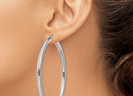 14k White Gold Earrings Style T866L - Classique Jewelry Inc.