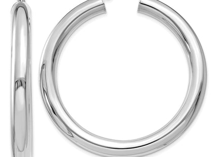 14K white gold hoop earrings