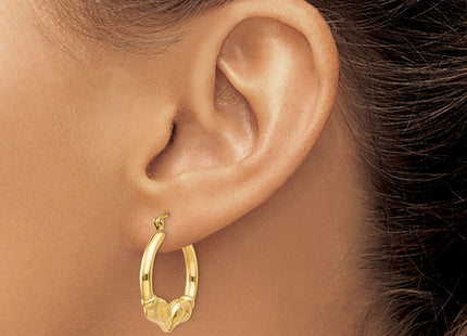 14k Yellow Gold Earrings Style T897 - Classique Jewelry Inc.