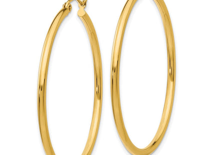 14K gold hoop earrings, alternate view