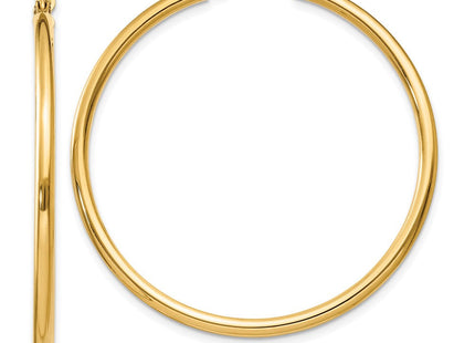 14K gold claddagh hoop earrings
