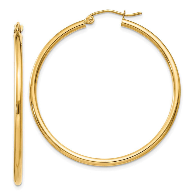 14k Polished Dolphin Hoop Earrings, 22.75 x 3.75mm