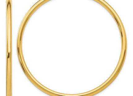 14k Polished Lightweight Tube Hoop Earrings (Style T945L)