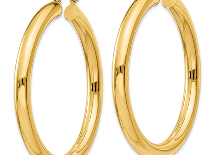 14k Yellow Polished Lightweight Hoop Earrings, 50 x 5mm