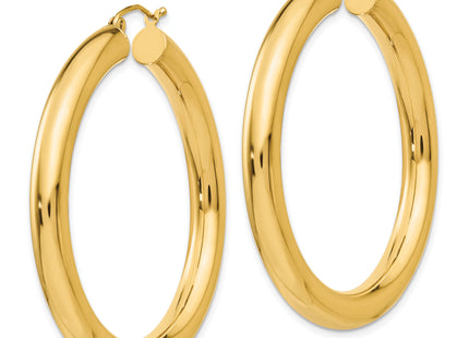 14k Polished Lightweight Hoop Earrings, 45 x 5mm