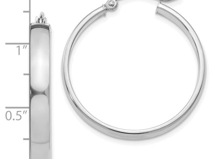 14k White Gold Polished Hoop Earring (Style TA241W)