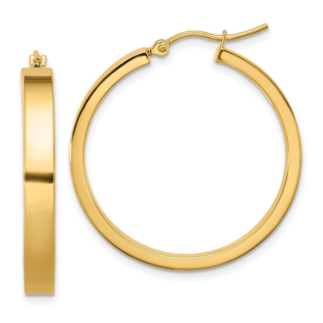 14k Polished Hoop Earring, 28 x 4mm